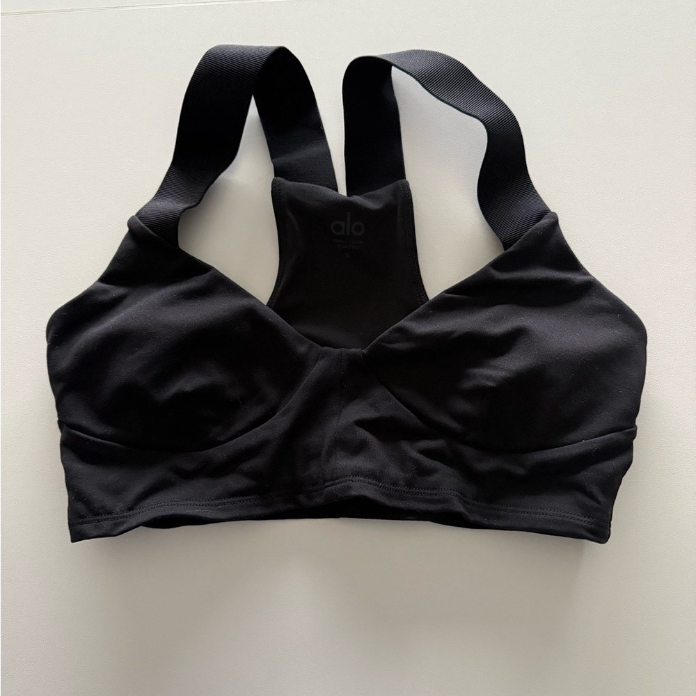 ALO Yoga Black Racerback Sports Bra